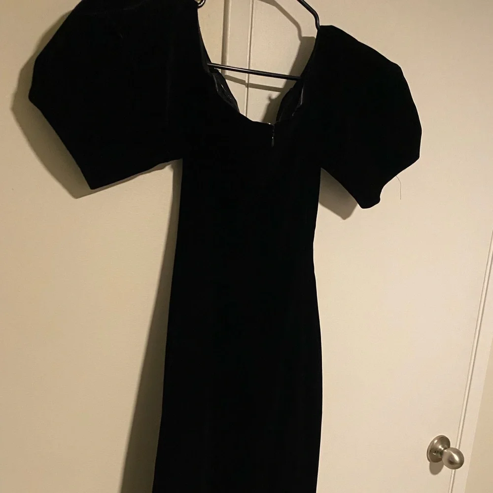 Jill Jill Stuart Velvet Puff Sleeve Cocktail Dress Size 2 - Picture 2 of 10
